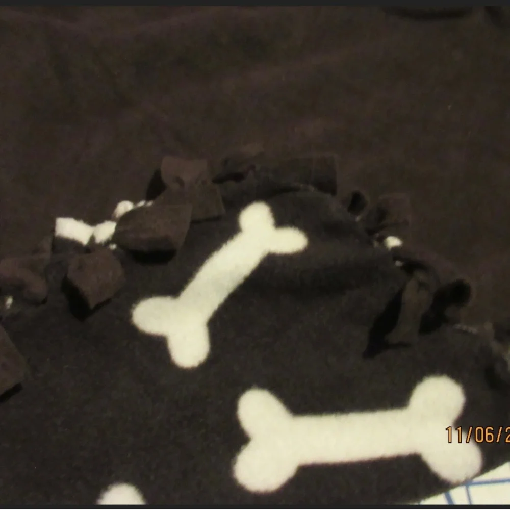 Dog Blanket Reversible Double Fleece with a Brown Backing size 30”x34”
